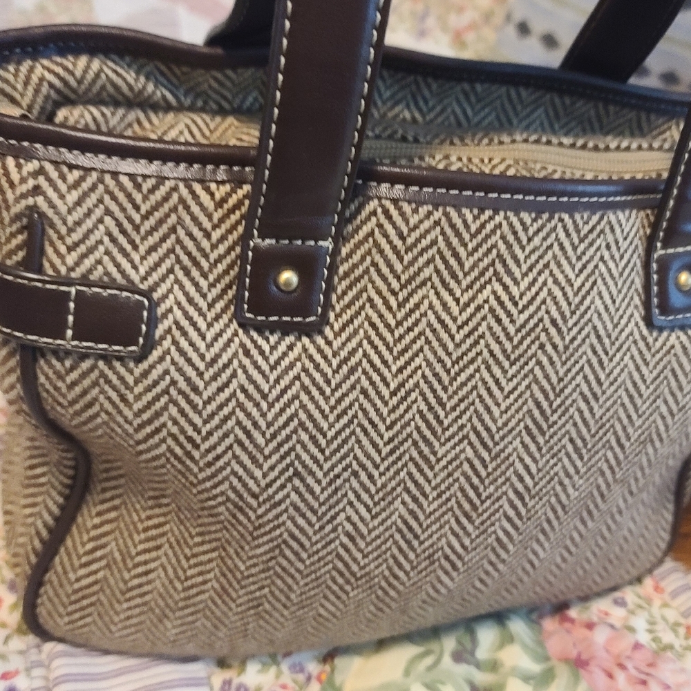 Chaps herringbone handbag